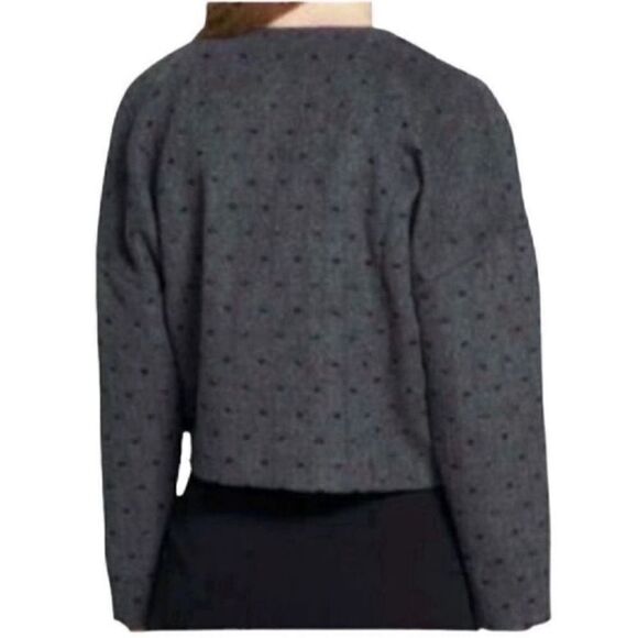 Chelsea28 Gray Crop Open Front Wool Blend Jacket (Size Large) - Picture 3 of 5